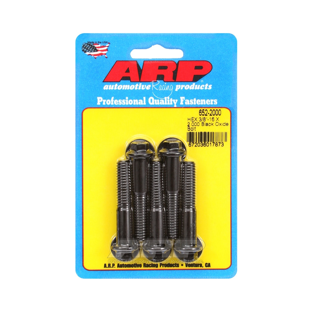 Bullone universale ARP a testa piccola 3/8-16 - Nero Oxyde Hex x5 - ARP-652-2000 - 652-2000 - 3666618194684