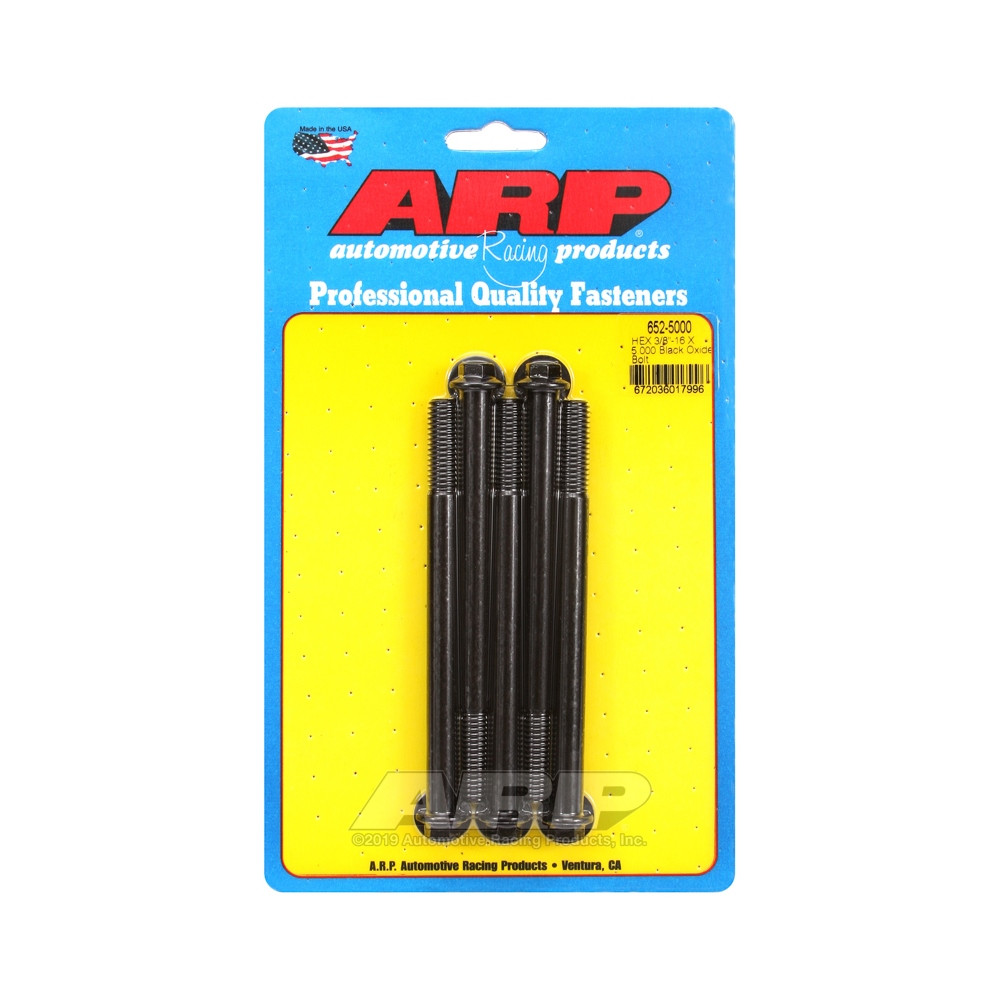 ARP Universal small head bolt 3/8-16 - Black Oxyde Hex x5 - ARP-652-5000 - 652-5000 - 3666618194806