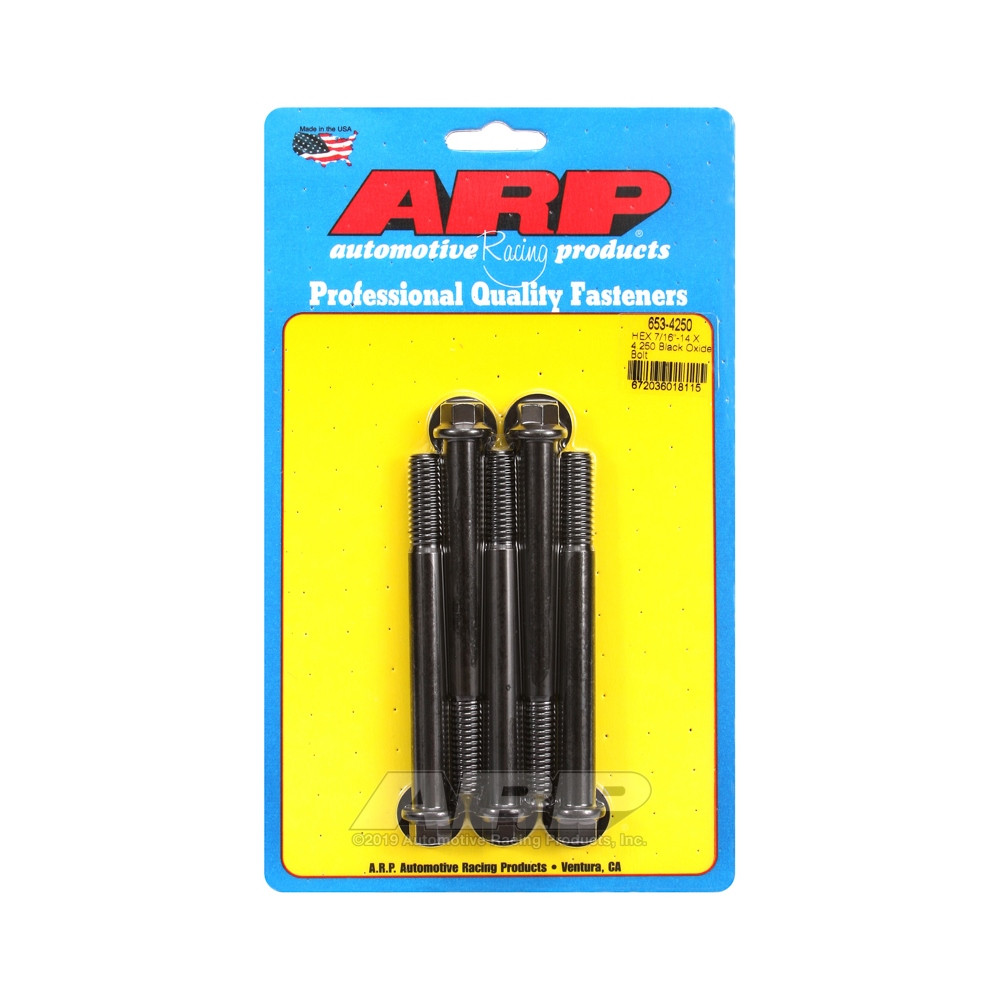 Bullone universale ARP 7/16-14 - Esagono ossidato nero x5 - ARP-653-4250 - 653-4250 - 3666618194929