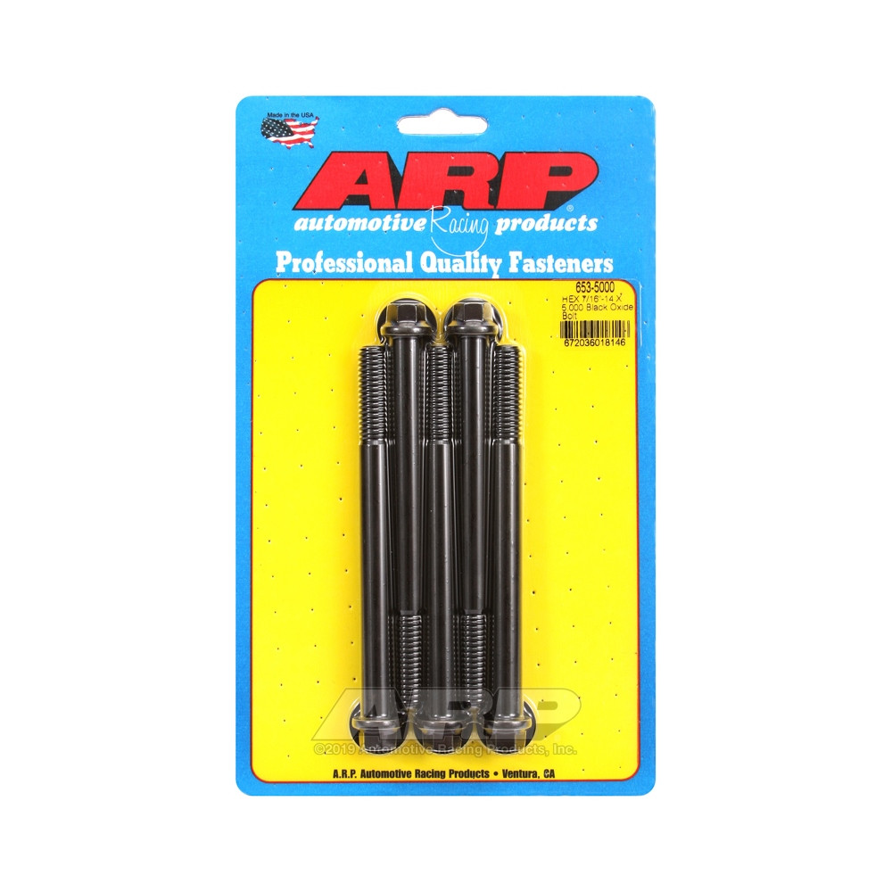 Universele bevestigingsmiddelen ARP 7/16-14 - zwart oxide zeskant x5 - ARP-653-5000 - 653-5000 - 3666618194950