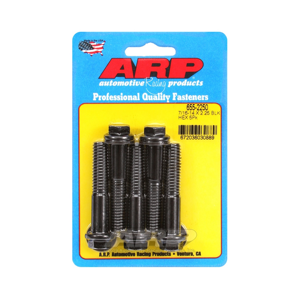 Boulonnerie universelle ARP 7/16-14 - Black Oxyde Hex x5 - ARP-655-2250 - 655-2250 - 3666618195131