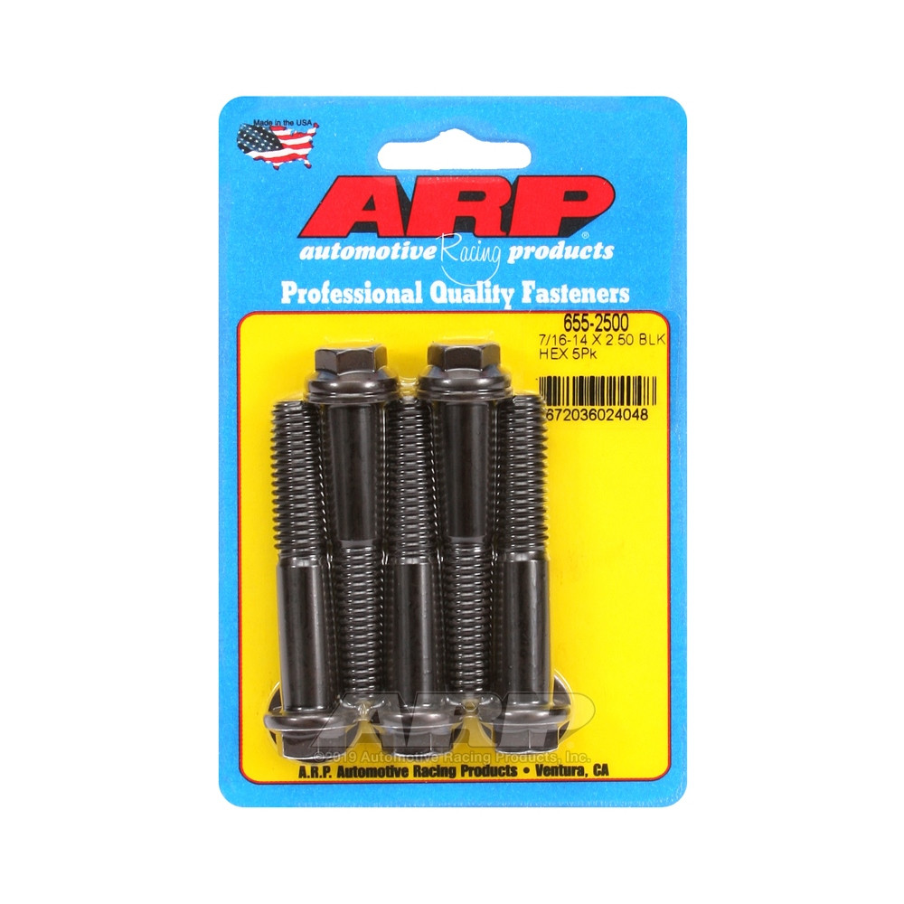 Universele bevestigingsmiddelen ARP 7/16-14 - zwart oxide zeskant x5 - ARP-655-2500 - 655-2500 - 3666618195148