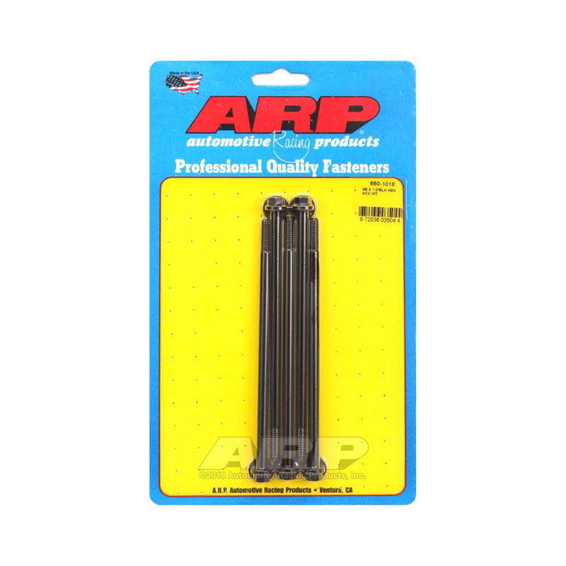 ARP Universal Bolt M6 x 1.00 - Black Oxyde Hex x5 - ARP-660-1018 - 660-1018 - 3666618195636