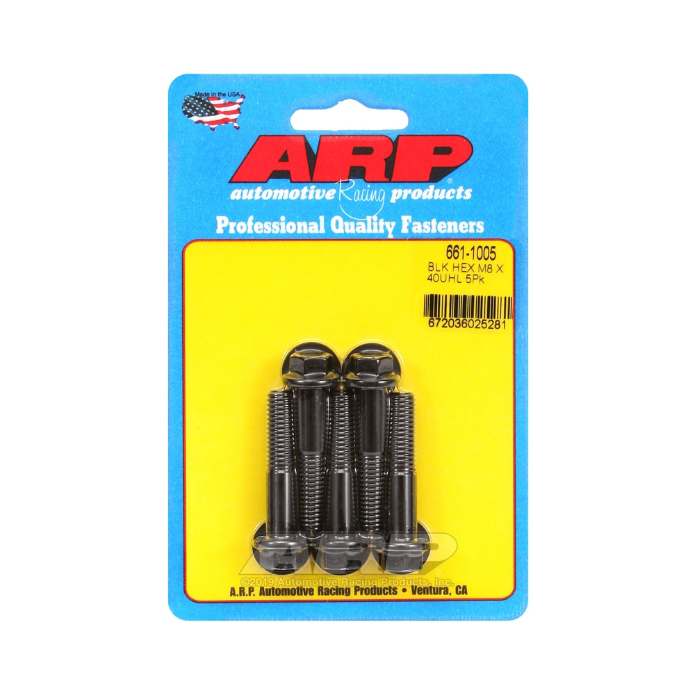 Universele Bevestigingsmiddelen ARP M8 x 1.25 - Zwart Oxide Hex x5 - ARP-661-1005 - 661-1005 - 3666618195681