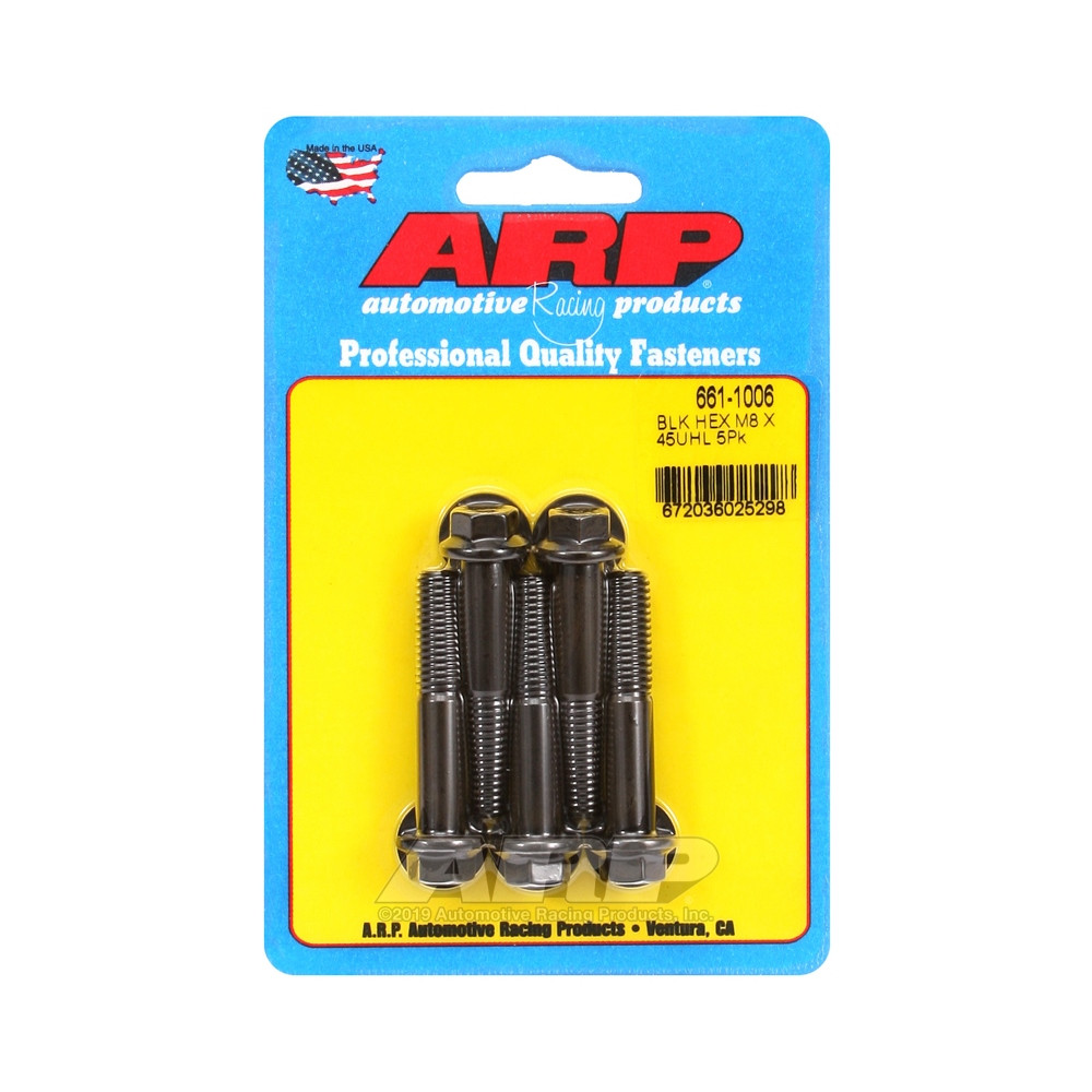 Universele Bevestigingsmiddelen ARP M8 x 1.25 - Zwart Oxide Hex x5 - ARP-661-1006 - 661-1006 - 3666618195698