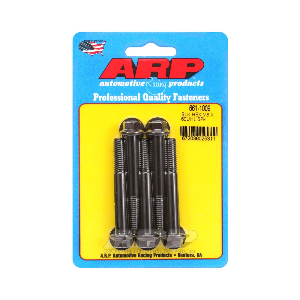 Universele Bevestigingsmiddelen ARP M8 x 1.25 - Zwart Oxide Hex x5 - ARP-661-1009 - 661-1009 - 3666618195711
