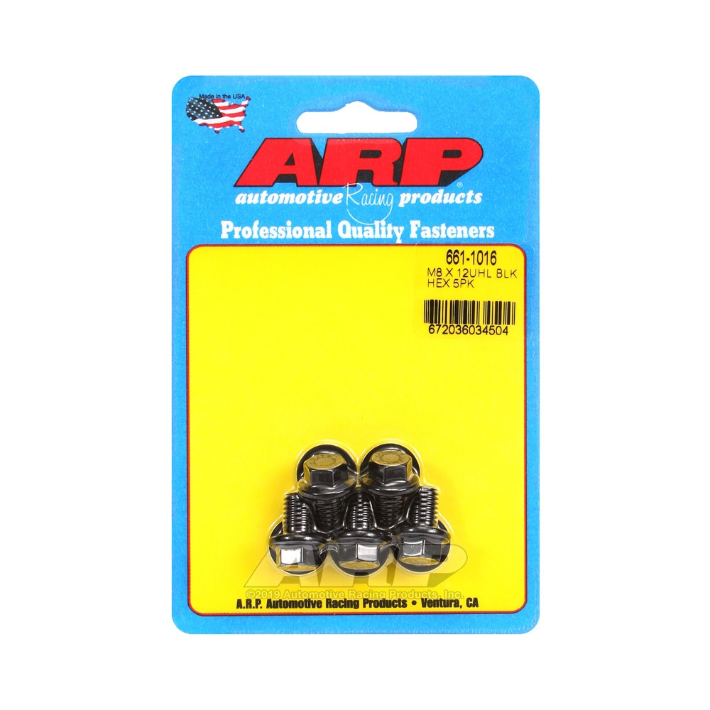 ARP Universal Bolt M8 x 1.25 - Black Oxyde Hex x5 - ARP-661-1016 - 661-1016 - 3666618195780