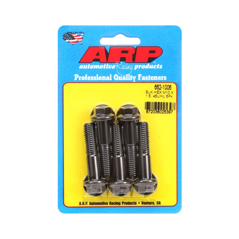 Set de șuruburi și piulițe universale ARP M10 x 1,50 – șuruburi hexagonale cu oxidare neagră, x5 - ARP-662-1006 - 662-1006 - 3666618195872