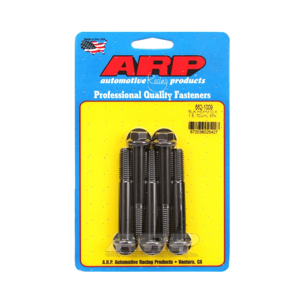 Boulonnerie universelle ARP M10 x 1.50 - Black Oxyde Hex x5 - ARP-662-1009 - 662-1009 - 3666618195902