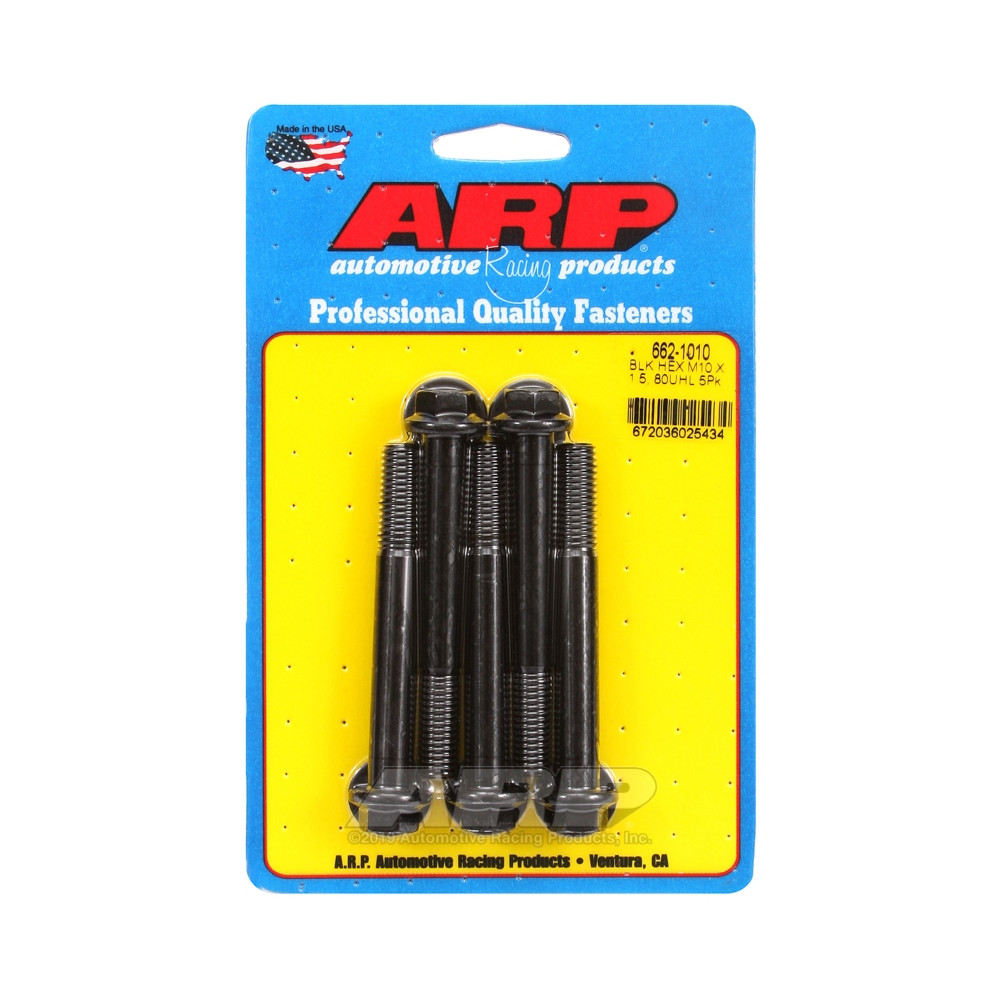 ARP Universal Bolt M10 x 1.50 - Black Oxyde Hex x5 - ARP-662-1010 - 662-1010 - 3666618195919