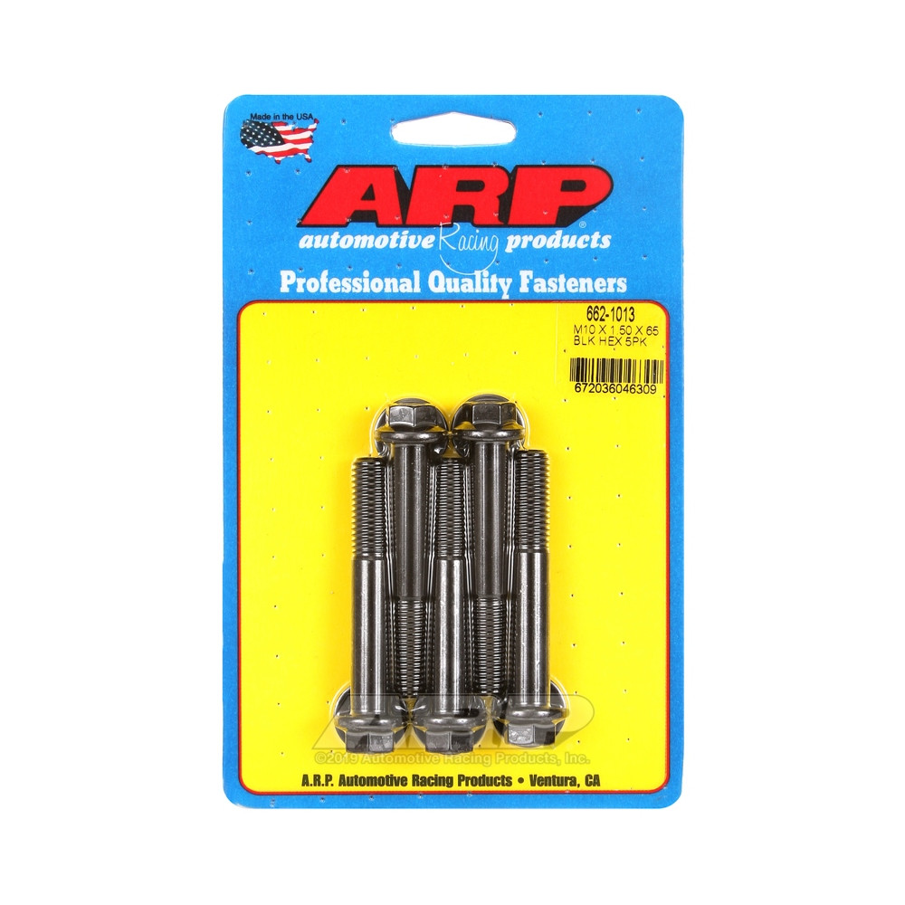 Bullone universale ARP M10 x 1,50 - Esagono ossidato nero x5 - ARP-662-1013 - 662-1013 - 3666618195940