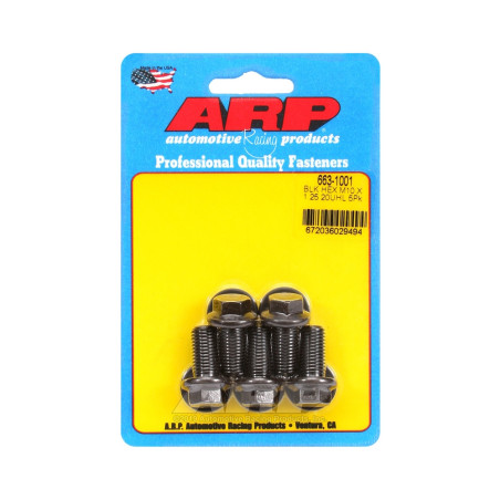 Universele Bevestigingsmiddelen ARP M10 x 1.25 - Zwart Oxide Hex x5
