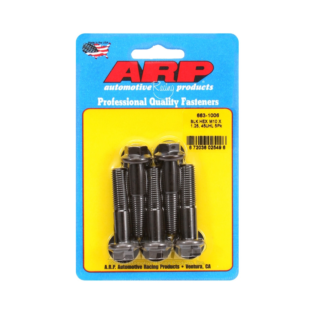 Universele Bevestigingsmiddelen ARP M10 x 1.25 - Zwart Oxide Hex x5 - ARP-663-1006 - 663-1006 - 3666618196008