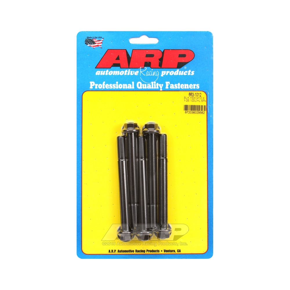 Boulonnerie universelle ARP M10 x 1.25 - Black Oxyde Hex x5 - ARP-663-1012 - 663-1012 - 3666618196060