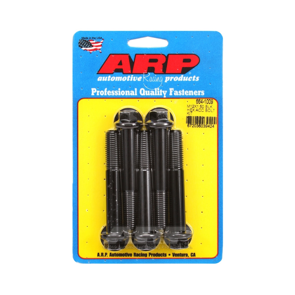 Universele Bevestigingsmiddelen ARP M12 x 1.50 - Zwart Oxide Binnenzeskant x5 - ARP-664-1009 - 664-1009 - 3666618146188