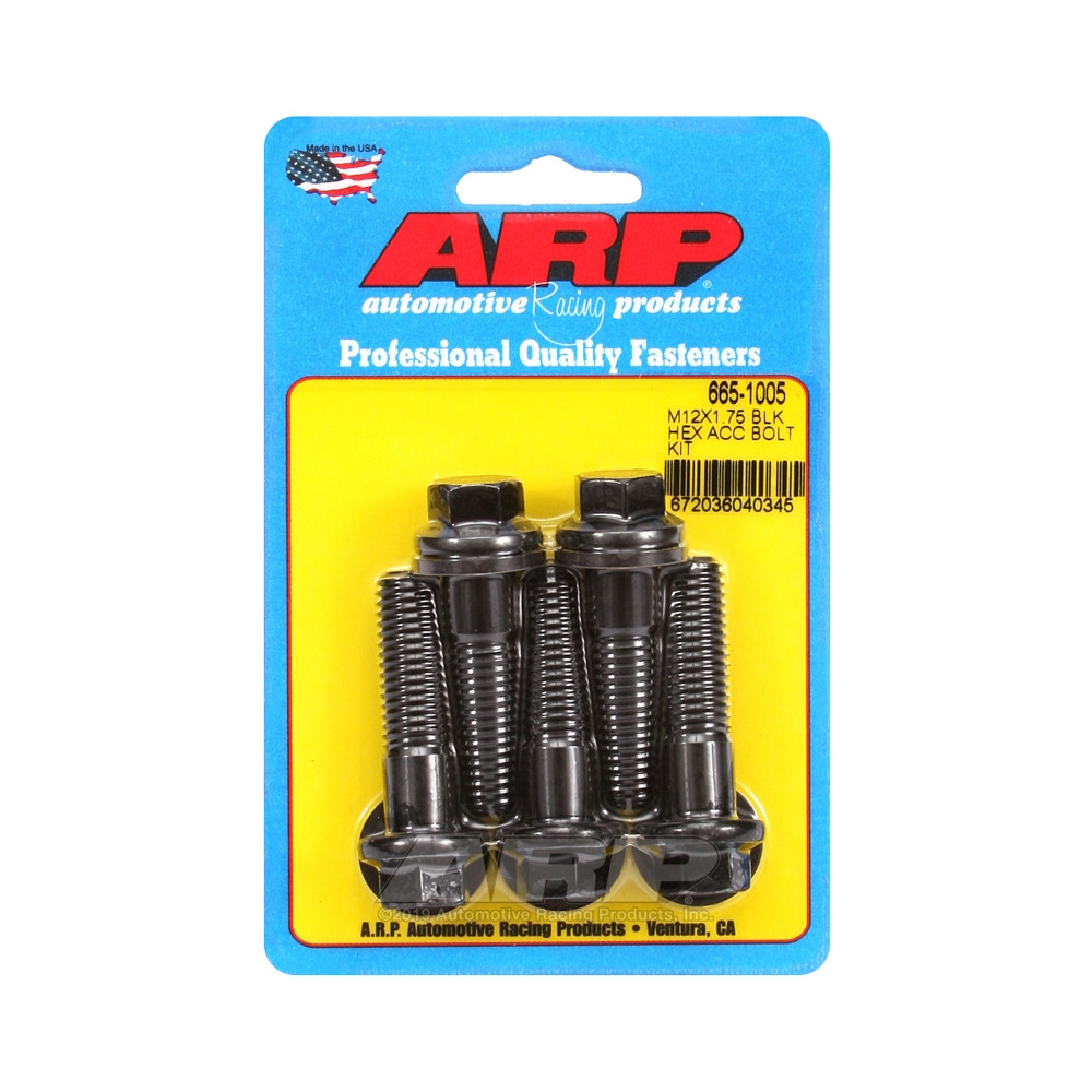 Boulonnerie universelle ARP M12 x 1.75 - Black Oxyde Hex x5 - ARP-665-1005 - 665-1005 - 3666618196213