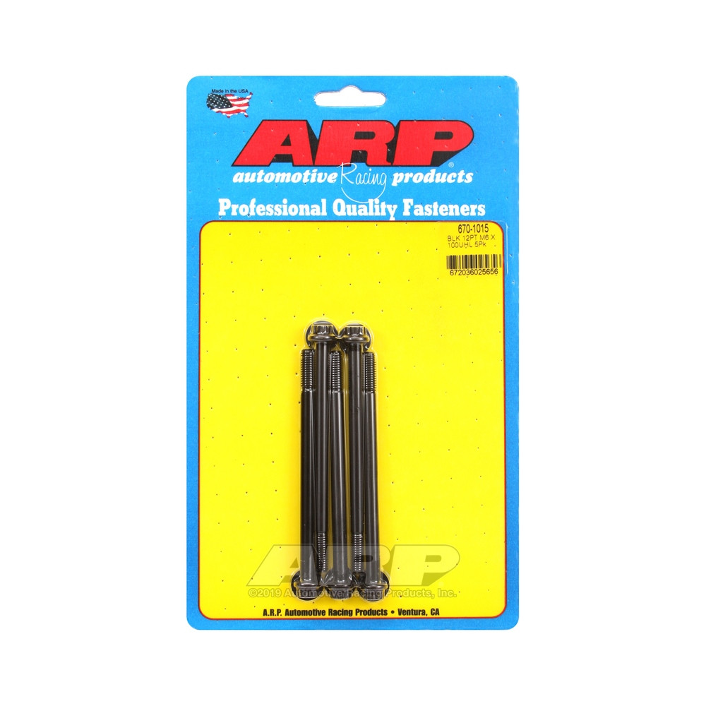 Boulonnerie universelle ARP M6 x 1.00 - Black Oxyde 12 Pts x5 - ARP-670-1015 - 670-1015 - 3666618196428