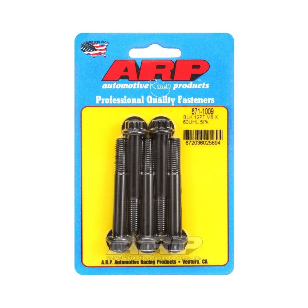 Boulonnerie universelle ARP M8 x 1.25 - Black Oxyde 12 Pts x5 - ARP-671-1009 - 671-1009 - 3666618196534