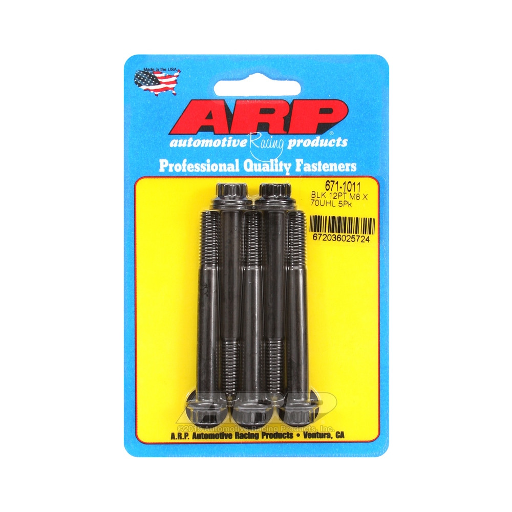 Boulonnerie universelle ARP M8 x 1.25 - Black Oxyde 12 Pts x5 - ARP-671-1011 - 671-1011 - 3666618196558