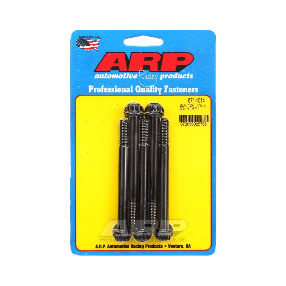 Universele Bevestigingsmiddelen ARP M8 x 1,25 - Zwart Oxide 12 St x5 - ARP-671-1014 - 671-1014 - 3666618196589