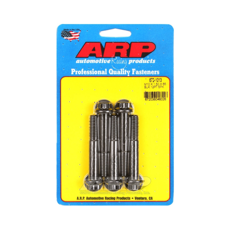 ARP Universal Bolt M10 x 1.50 - Black Oxyde 12 Pts x5 - ARP-672-1013 - 672-1013 - 3666618196763