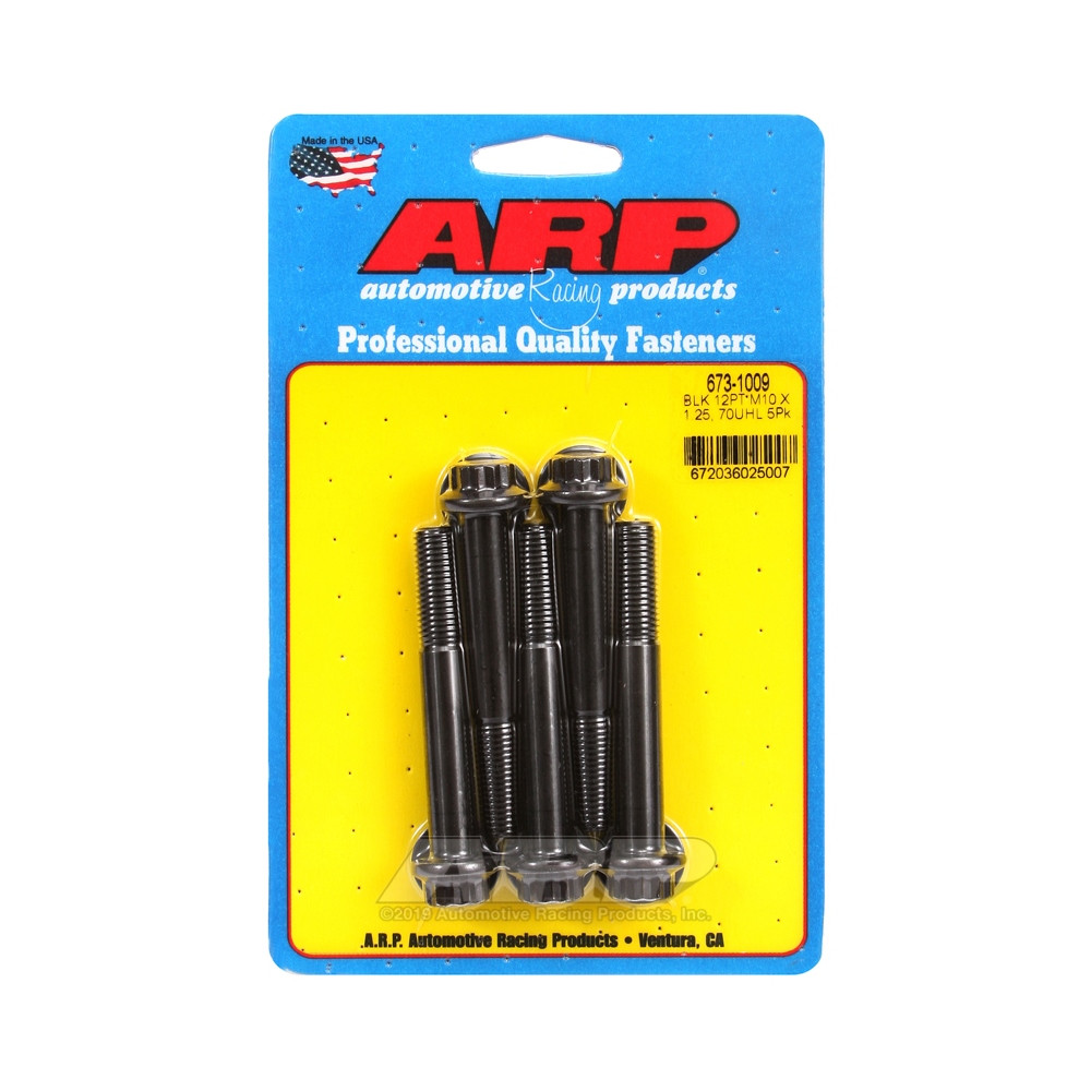 Universele Bevestigingsmiddelen ARP M10 x 1,25 - Zwart Oxide 12 St x5 - ARP-673-1009 - 673-1009 - 3666618196848