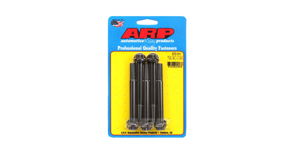 ARP Universal Bolt M10 x 1.25 - Black Oxyde 12 Pts x5
