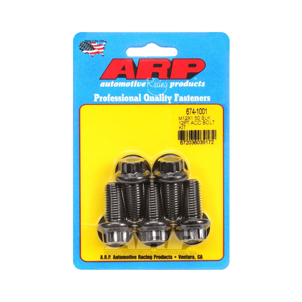 Universele Bevestigingsmiddelen ARP M12 x 1.50 - Zwart Oxide 12 St x5 - ARP-674-1001 - 674-1001 - 3666618196886