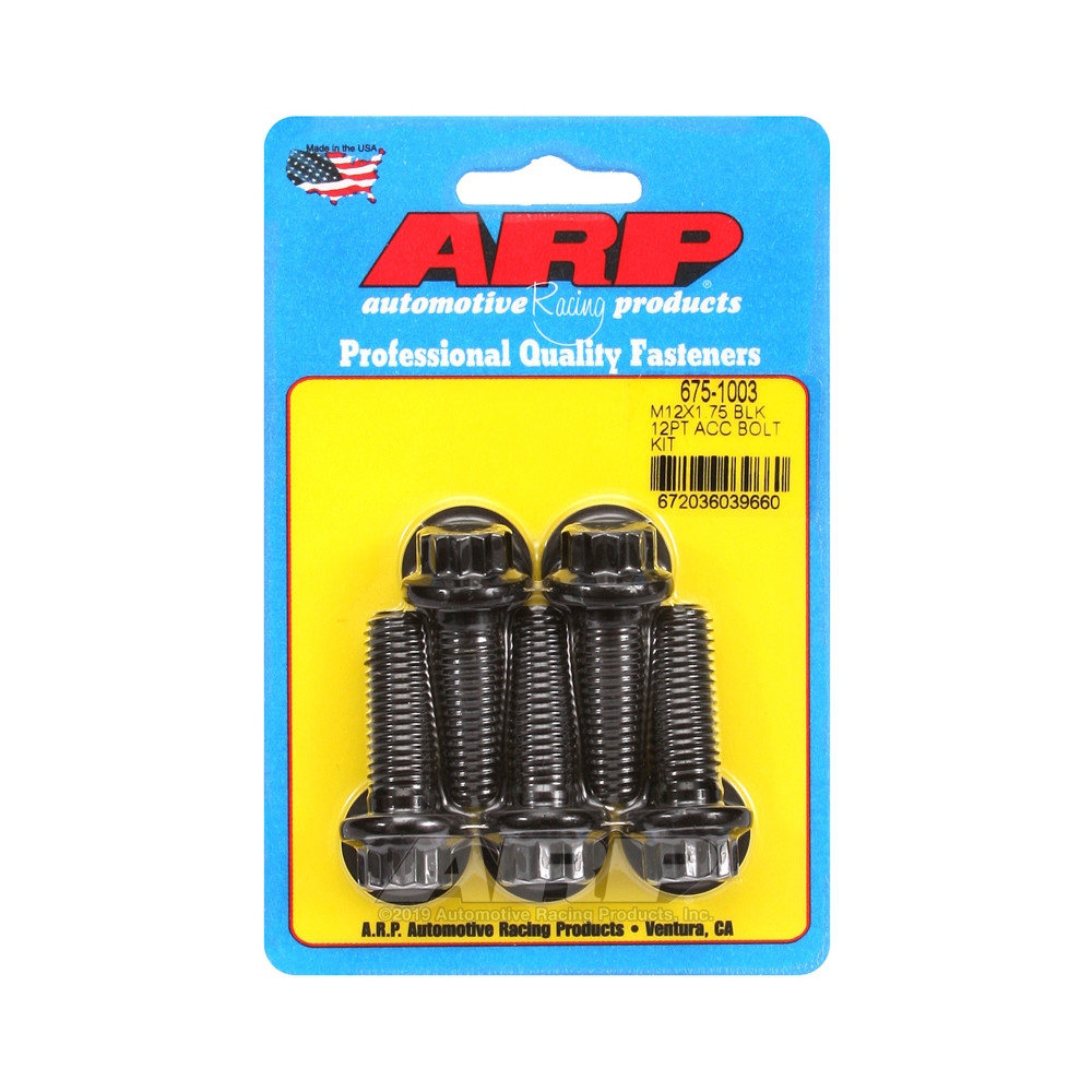 Bullone universale ARP M12 x 1,75 - Oxyde nero 12 pz. x5 - ARP-675-1003 - 675-1003 - 3666618197012