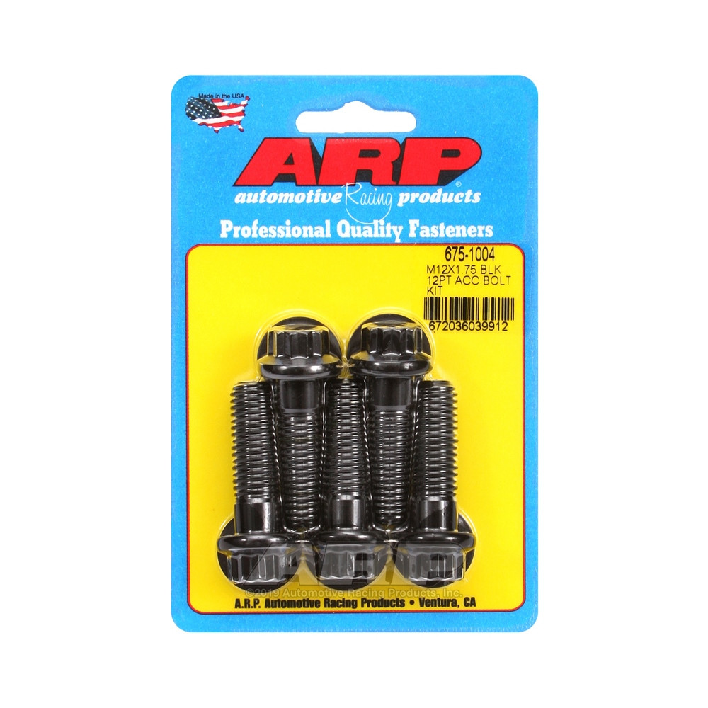 Bullone universale ARP M12 x 1,75 - Oxyde nero 12 pz. x5 - ARP-675-1004 - 675-1004 - 3666618197029