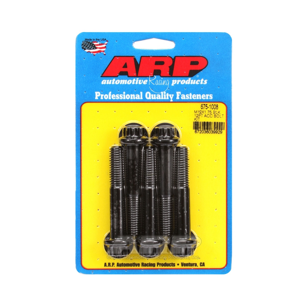 Universele Bevestigingsmiddelen ARP M12 x 1,75 - Zwart Oxide 12 St x5 - ARP-675-1008 - 675-1008 - 3666618197067