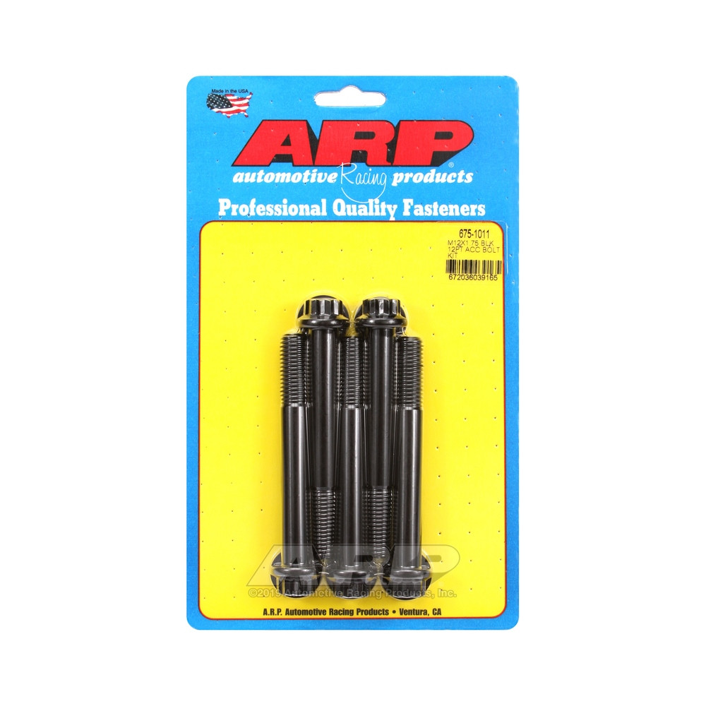 Boulonnerie universelle ARP M12 x 1.75 - Black Oxyde 12 Pts x5 - ARP-675-1011 - 675-1011 - 3666618197098