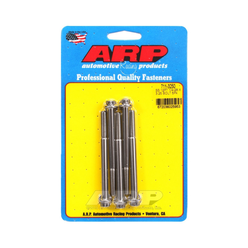 Bullone universale ARP 1/4-28 - Acciaio inox 12 pts x5 - ARP-711-3250 - 711-3250 - 3666618197296