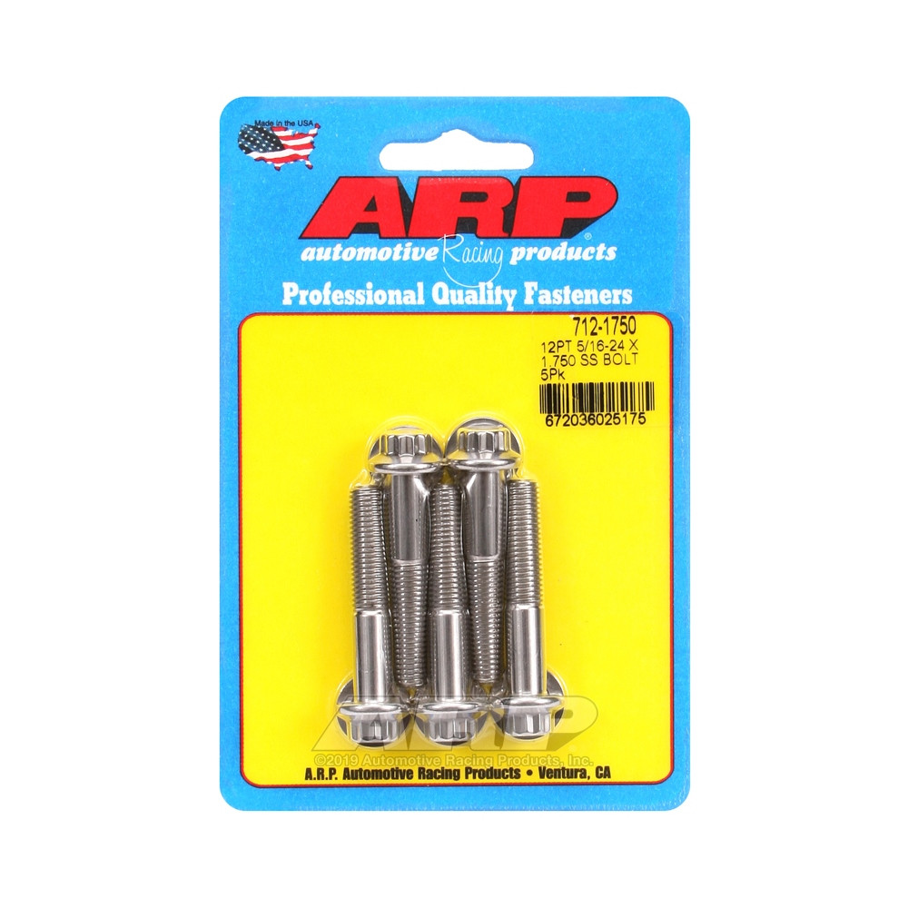 Universal Bolt ARP 5/16-24 - Stainless Steel 12 Pts x5 - ARP-712-1750 - 712-1750 - 3666618197401