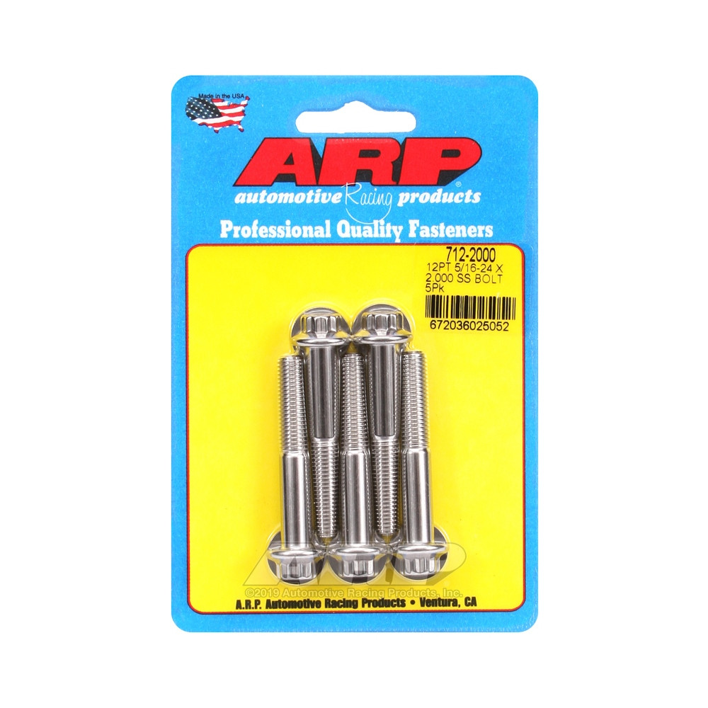 Bullone universale ARP 5/16-24 - Acciaio inox 12 pts x5 - ARP-712-2000 - 712-2000 - 3666618197418