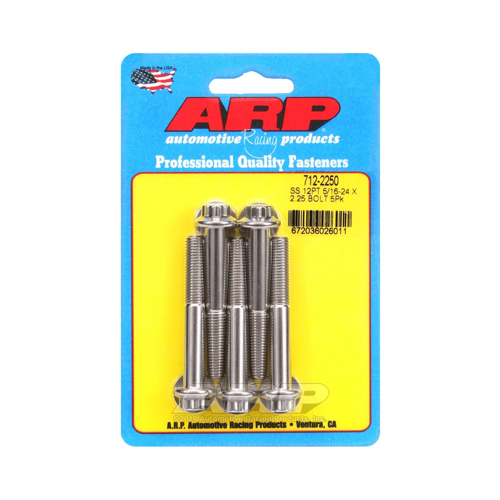 Universal Bolt ARP 5/16-24 - Stainless Steel 12 Pts x5 - ARP-712-2250 - 712-2250 - 3666618197425