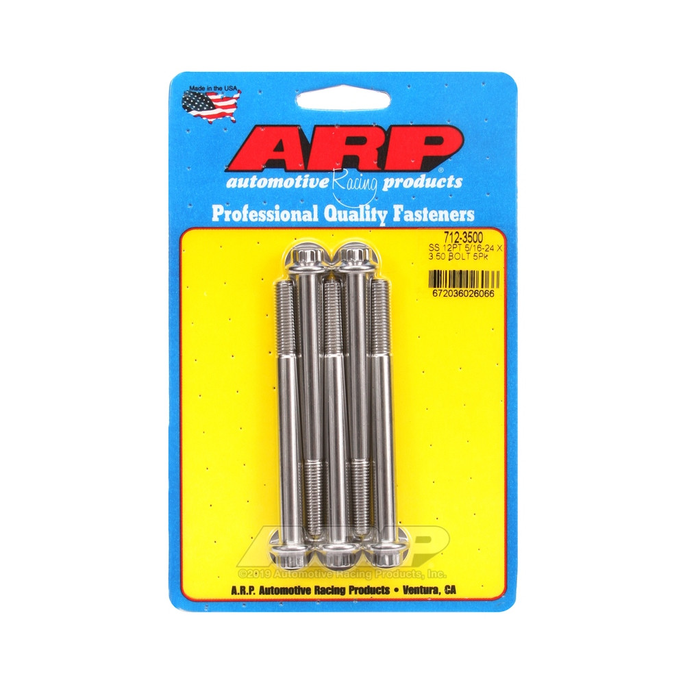 Universal Bolt ARP 5/16-24 - Stainless Steel 12 Pts x5 - ARP-712-3500 - 712-3500 - 3666618197470