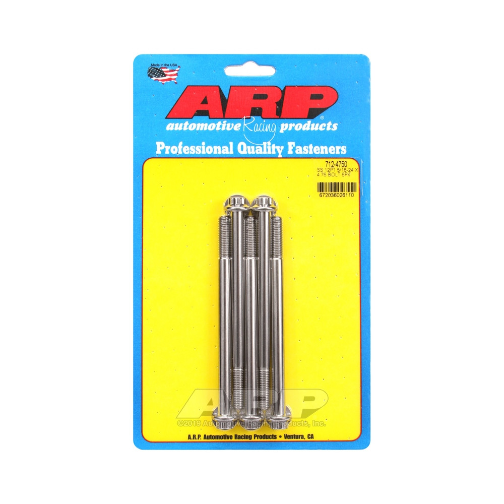 Boulonnerie universelle ARP 5/16-24 - Inox 12 Pts x5 - ARP-712-4750 - 712-4750 - 3666618197524