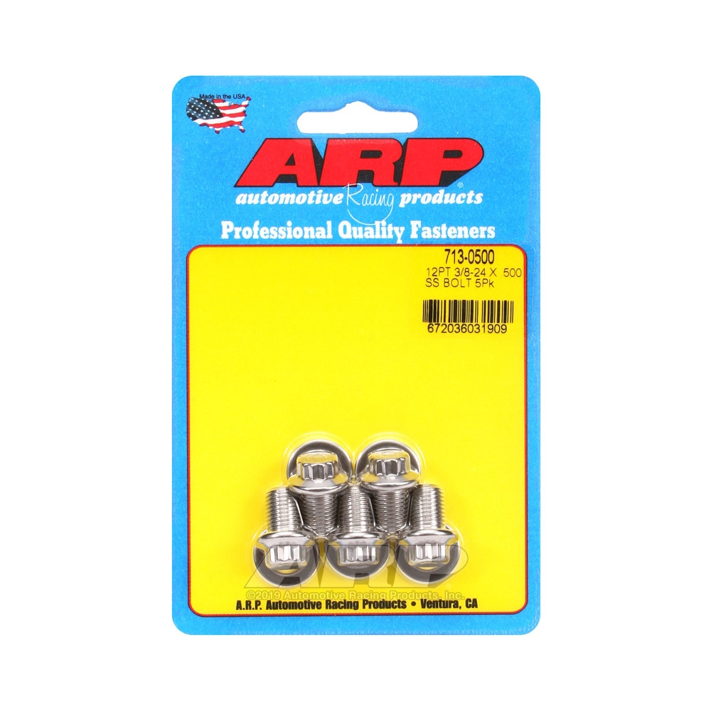 Universele bouten ARP kleine kop 3/8-24 - Roestvast staal 12 st x5 - ARP-713-0500 - 713-0500 - 3666618197548