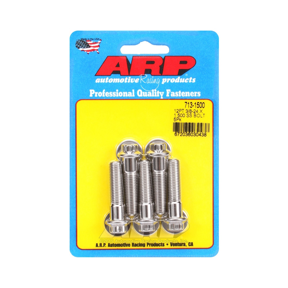 Șuruburi și piulițe universale ARP cu cap mic 3/8-24 – Oțel inoxidabil, 12 bucăți x 5 - ARP-713-1500 - 713-1500 - 3666618197586