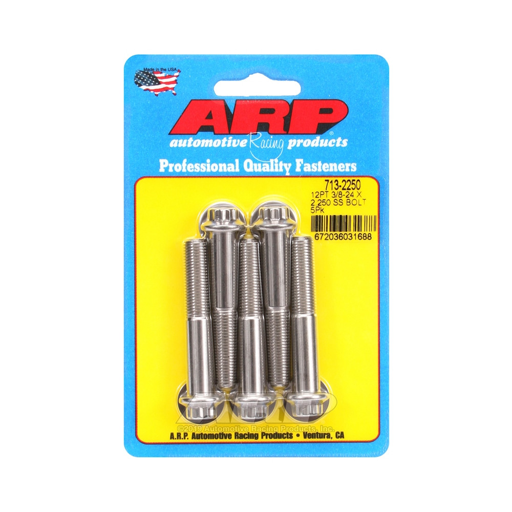 ARP Universal small head bolt 3/8-24 - Stainless steel 12 Pts x5 - ARP-713-2250 - 713-2250 - 3666618197616