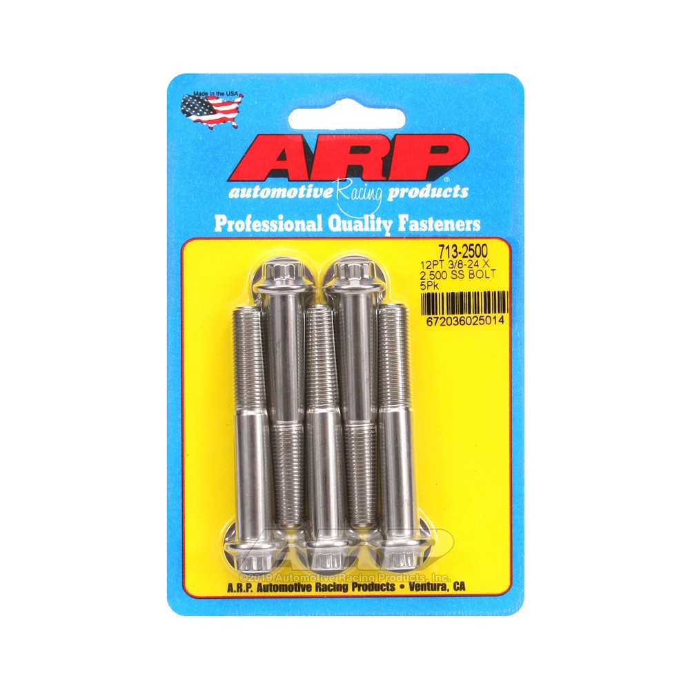 ARP Universal small head bolt 3/8-24 - Stainless steel 12 Pts x5 - ARP-713-2500 - 713-2500 - 3666618197623