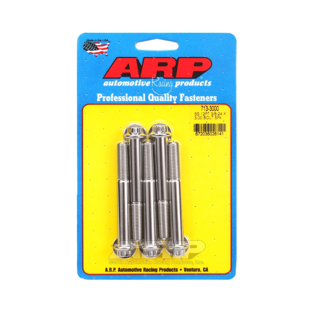 Universele bouten ARP kleine kop 3/8-24 - Roestvast staal 12 st x5 - ARP-713-3000 - 713-3000 - 3666618197647