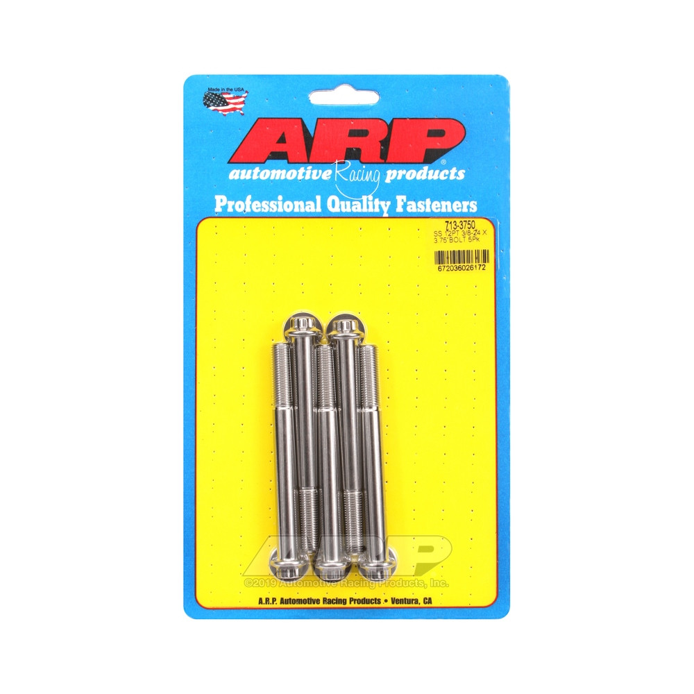 ARP Universal small head bolt 3/8-24 - Stainless steel 12 Pts x5 - ARP-713-3750 - 713-3750 - 3666618197678