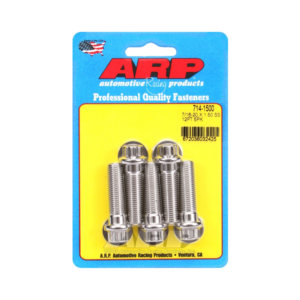 Universal Bolt ARP 7/16-20 - Stainless Steel 12 Pts x5 - ARP-714-1500 - 714-1500 - 3666618197753