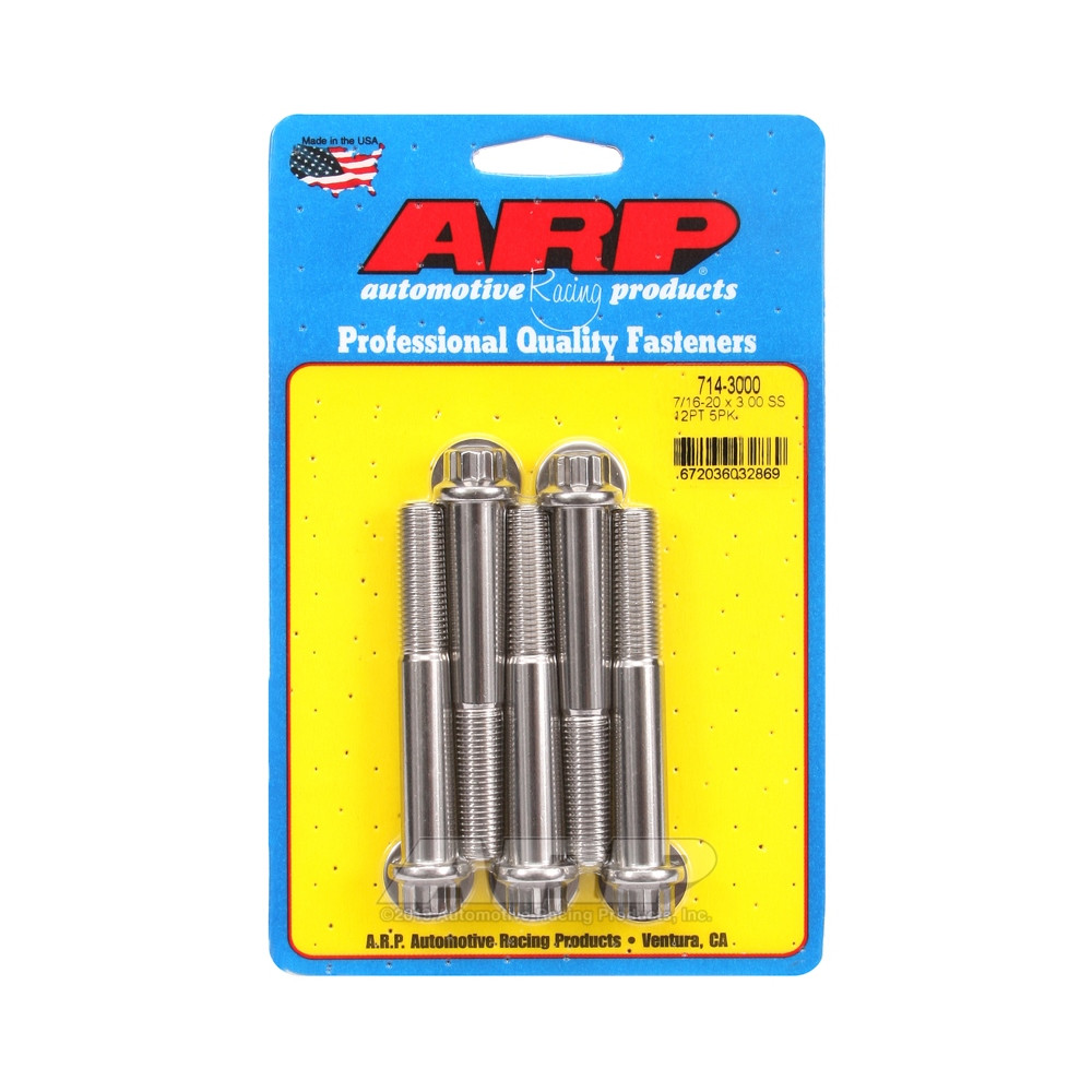 Bullone universale ARP 7/16-20 - Acciaio inox 12 pts x5 - ARP-714-3000 - 714-3000 - 3666618197814