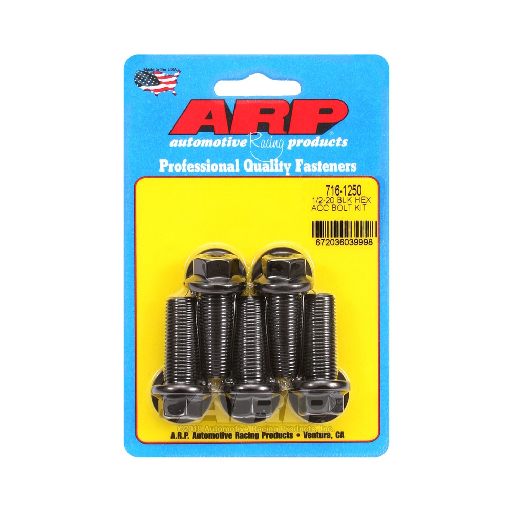 Bullone universale ARP 1/2-20 - Esagono ossidato nero x5 - ARP-716-1250 - 716-1250 - 3666618198057