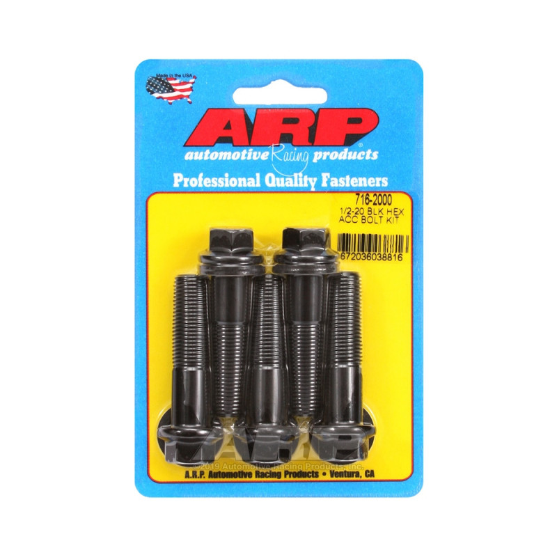 ARP Universal Bolt 1/2-20 - Black Oxyde Hex x5 - ARP-716-2000 - 716-2000 - 3666618198088