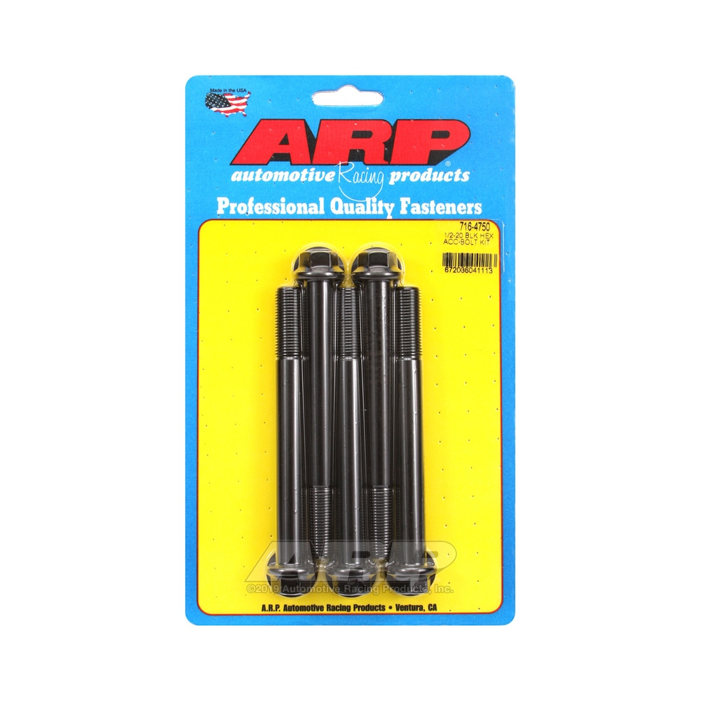 Bullone universale ARP 1/2-20 - Esagonale in ossido nero x5 - ARP-716-4750 - 716-4750 - 3666618198194
