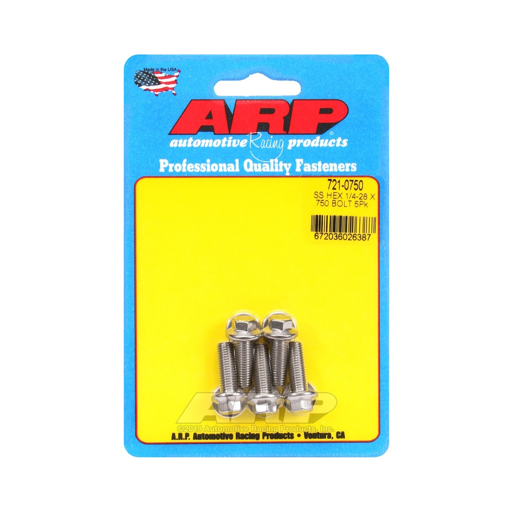 Bullone universale ARP 1/4-28 - Acciaio inox esagonale x5 - ARP-721-0750 - 721-0750 - 3666618198286